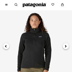 Patagonia Black Cowl Neck Sweater with Soft Fleece Texture and High Collar